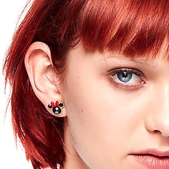 Kate Spade Disney Minnie Mouse Studs Earrings Red Black w/Dust Bag + GIFTBOX NEW - Picture 3 of 6